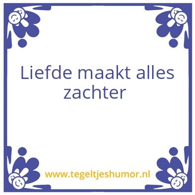 Tegeltje: liefde