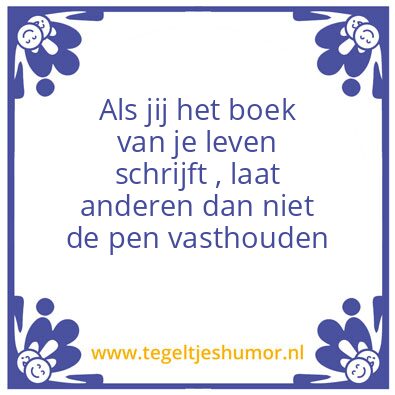 Tegeltje: Levensboek