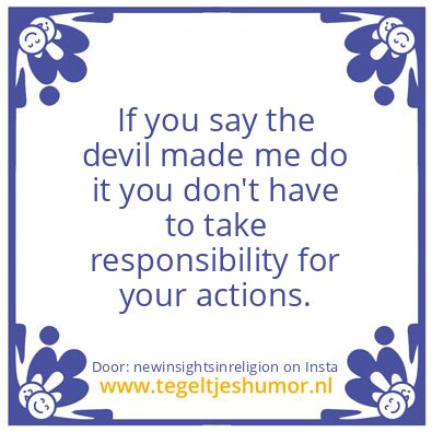 Tegeltje: Everyone needs a scapegoat,