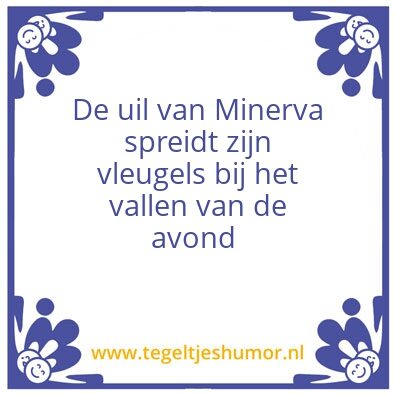 Tegeltje: Uil minerva
