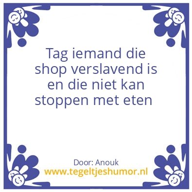 Tegeltje: Shoppen