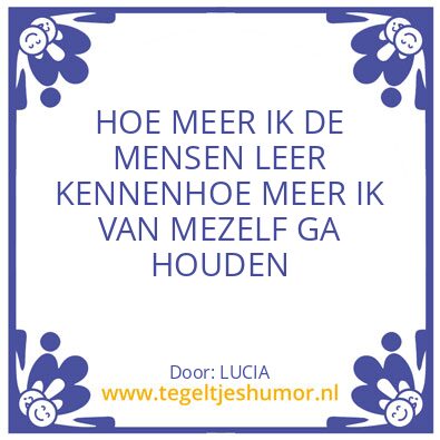 Tegeltje: MENSEN