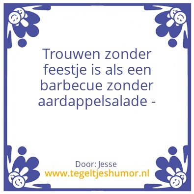 Tegeltje: Trouwen