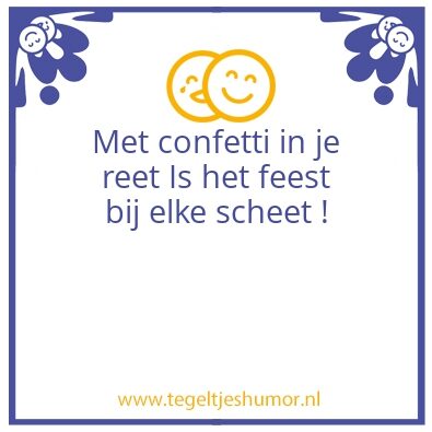 Tegeltje: Confetti