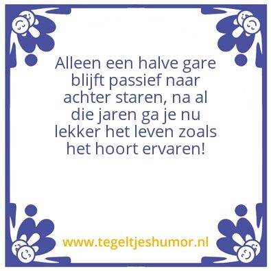 Tegeltje: Ervaren