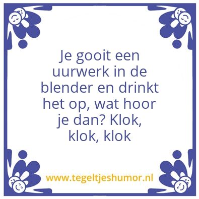 Tegeltje: Uurwerk