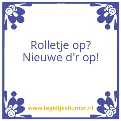 Tegeltje: rolletje