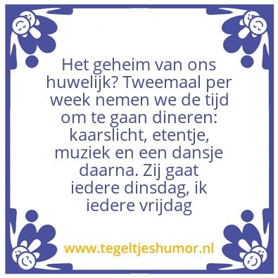 Tegeltje: Huwelijk