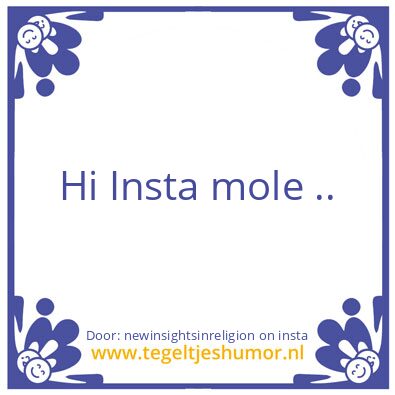 Tegeltje: Who lives in La La Land,..