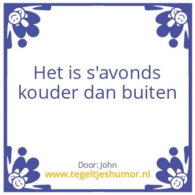 Tegeltje: Weersvoorspelling