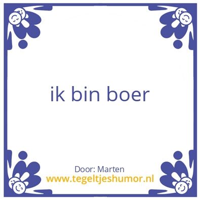 Tegeltje: boer