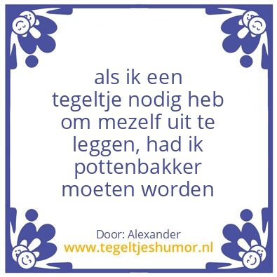Tegeltje: beroep