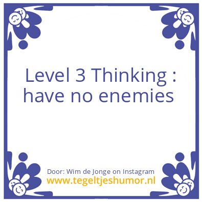 Tegeltje: Level 3 Thinking