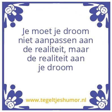 Tegeltje: Droom