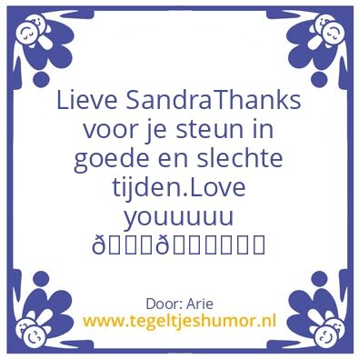 Tegeltje: Thanks