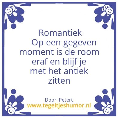 Tegeltje: Romantiek