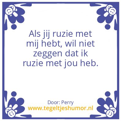 Tegeltje: Ruzie