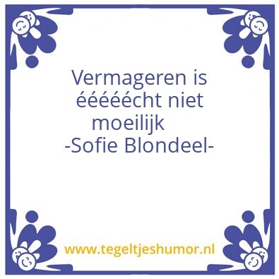 Tegeltje: Sofie Blondeel