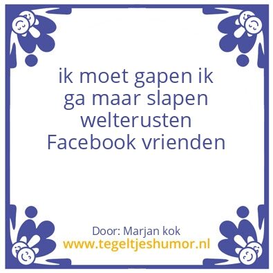 Tegeltje: welterusten