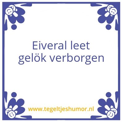 Tegeltje: Vel