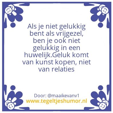 Tegeltje: Kunstgeluk
