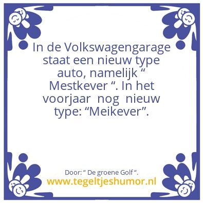 Tegeltje: Nieuw type autoâ€™s..