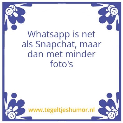 Tegeltje: Whatsapp