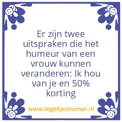 Tegeltje: Humeur