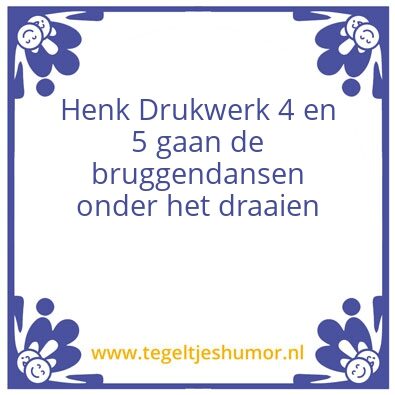Tegeltje: Drukwerk