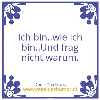 Tegeltje: Frans