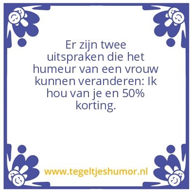 Tegeltje: Korting.