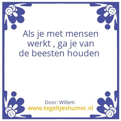 Tegeltje: Werk