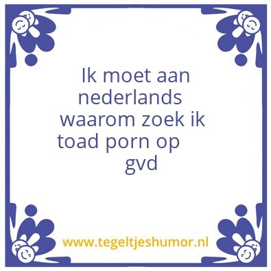 Tegeltje: Gvd