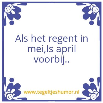 Tegeltje: Mei
