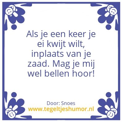 Tegeltje: Ieuw