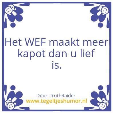 Tegeltje: Wef