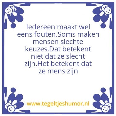 Tegeltje: Fouten