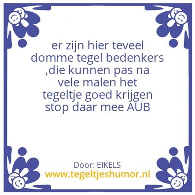 Tegeltje: EIKELS