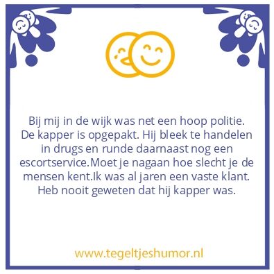Tegeltje: Kapper