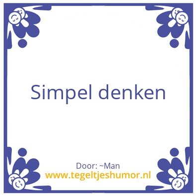 Tegeltje: Simpel
