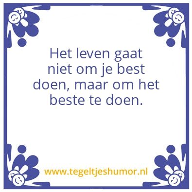 Tegeltje: Tegelwijsheid