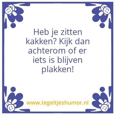Tegeltje: Poeptegel
