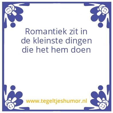 Tegeltje: romantiek