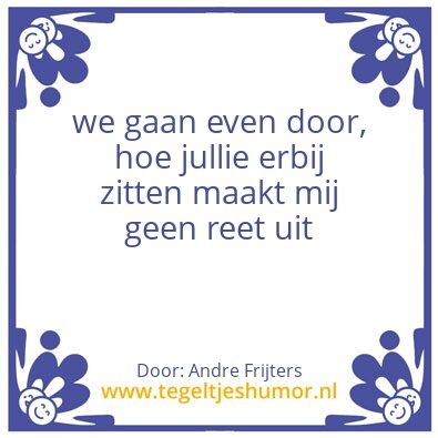 Tegeltje: Andre Frijters