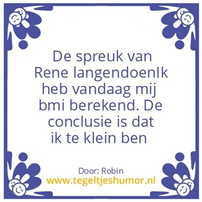 Tegeltje: Rene