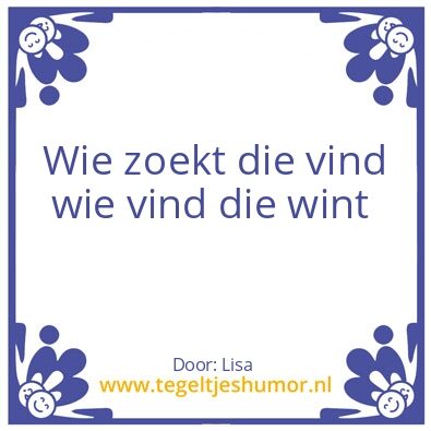 Tegeltje: Vinden