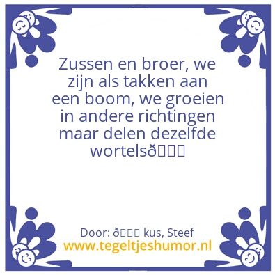 Tegeltje: Familie