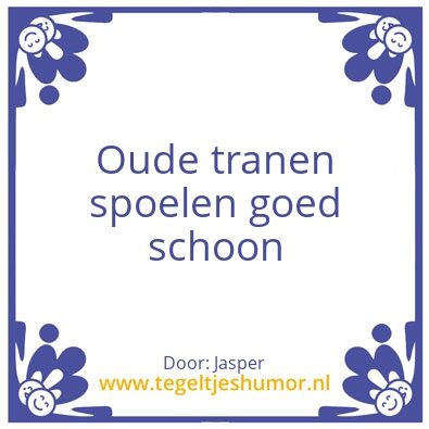 Tegeltje: Oude tranen