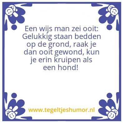 Tegeltje: Rug