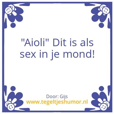 Tegeltje: Aioli
